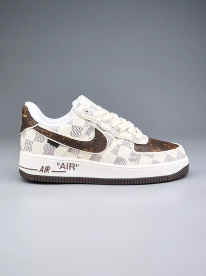 Louis Vuitton x Off-White x Nike AF1 Damier Heat Check (Custom)