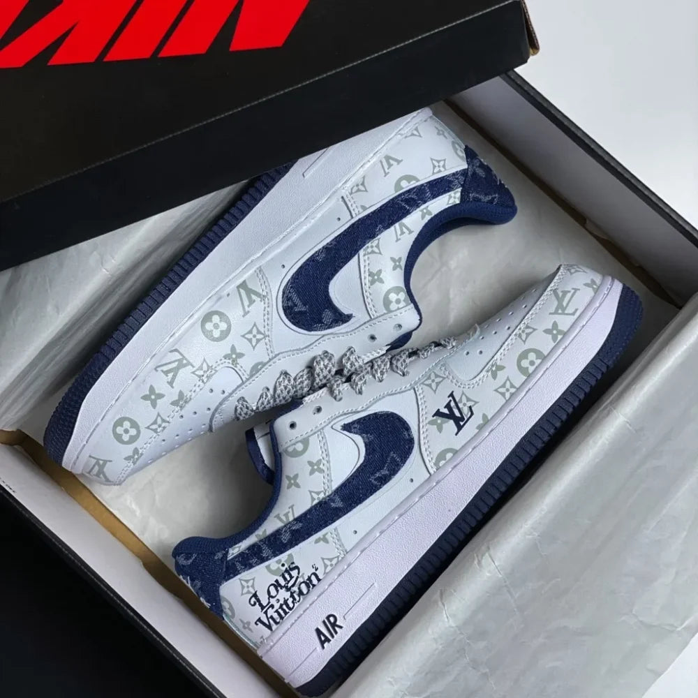 Louis Vuitton x Nike Air Force 1 07 Low ‘White Blue’
