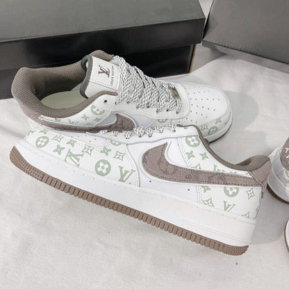 Louis Vuitton x Nike Air Force 1 White Mocha Monogram (Custom)