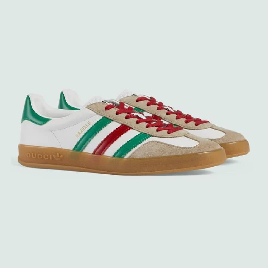 Adidas x Gucci Gazelle ‘White Green Red’