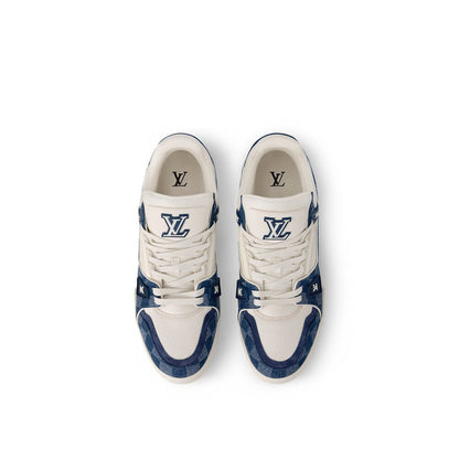 Louis Vuitton LV Trainer Sneaker Damier Denim Blue